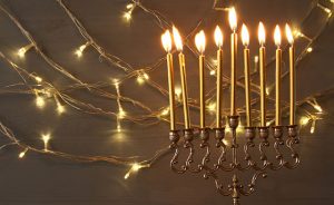 Low key Image of jewish holiday Hanukkah background