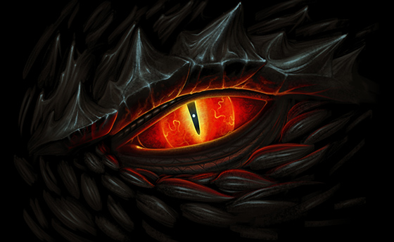 Black dragon fire eye